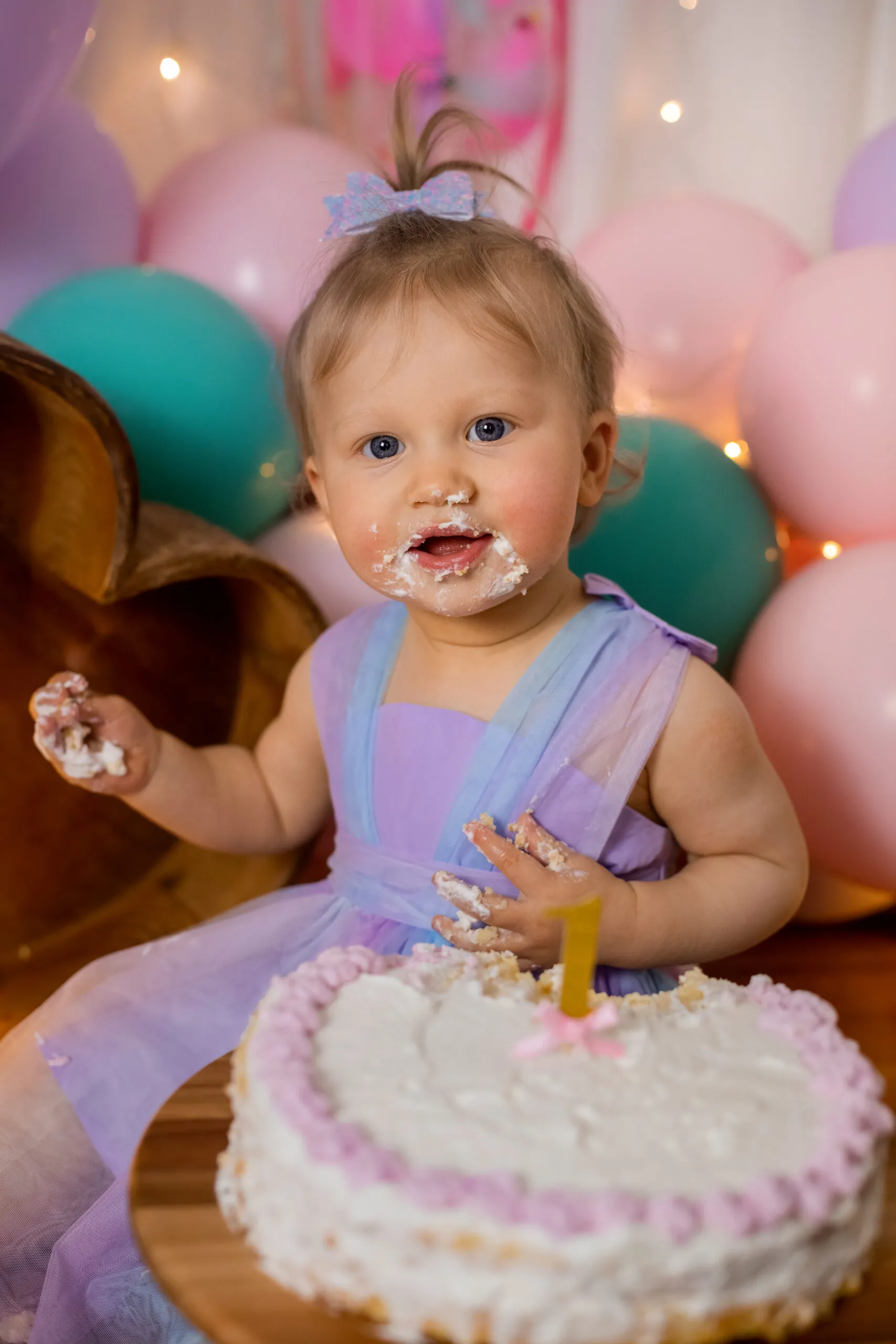 Servizio fotografico smash cake per il primo compleanno a Roma, Arianna De Rossi