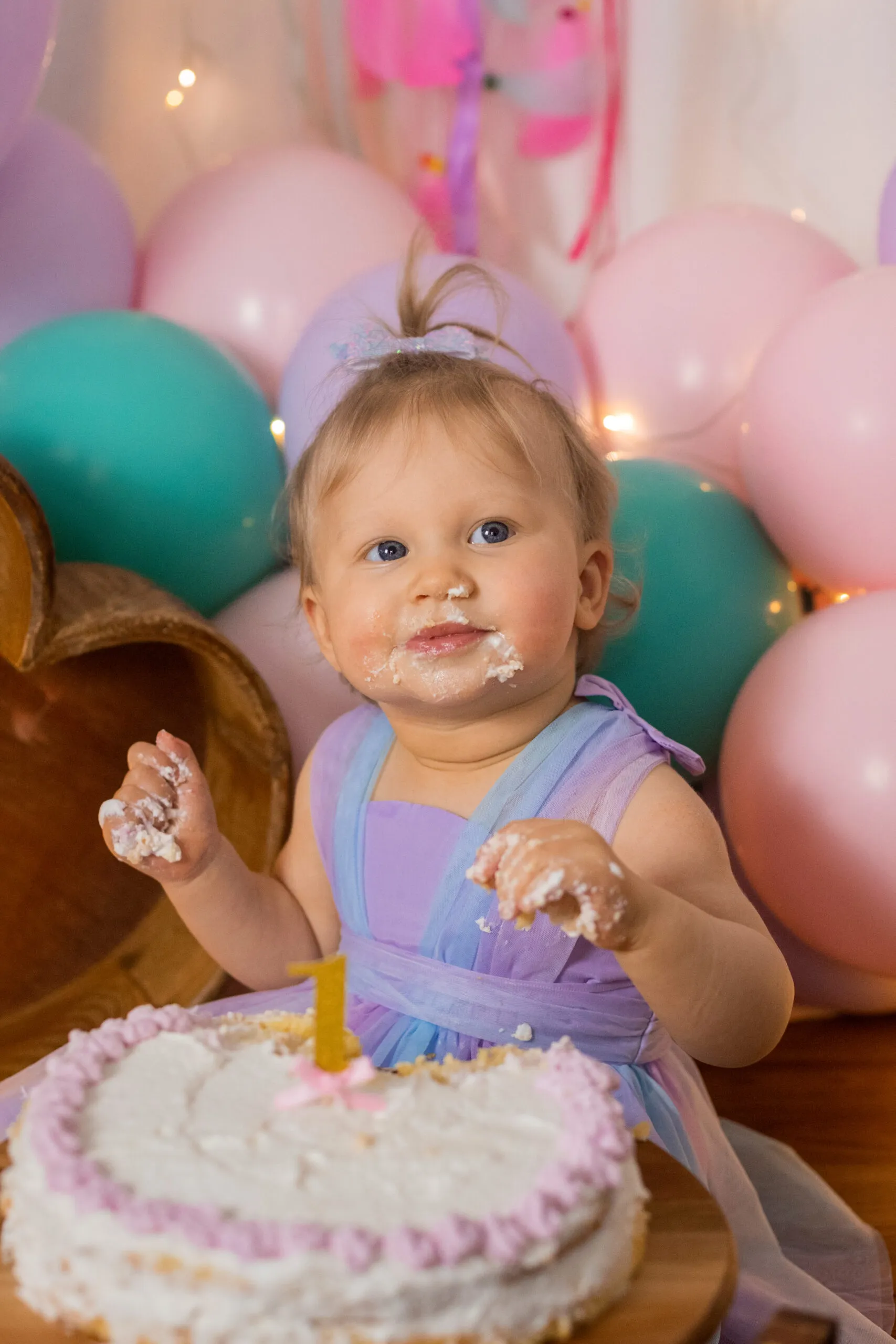 Servizio fotografico smash cake per il primo compleanno a Roma, Arianna De Rossi