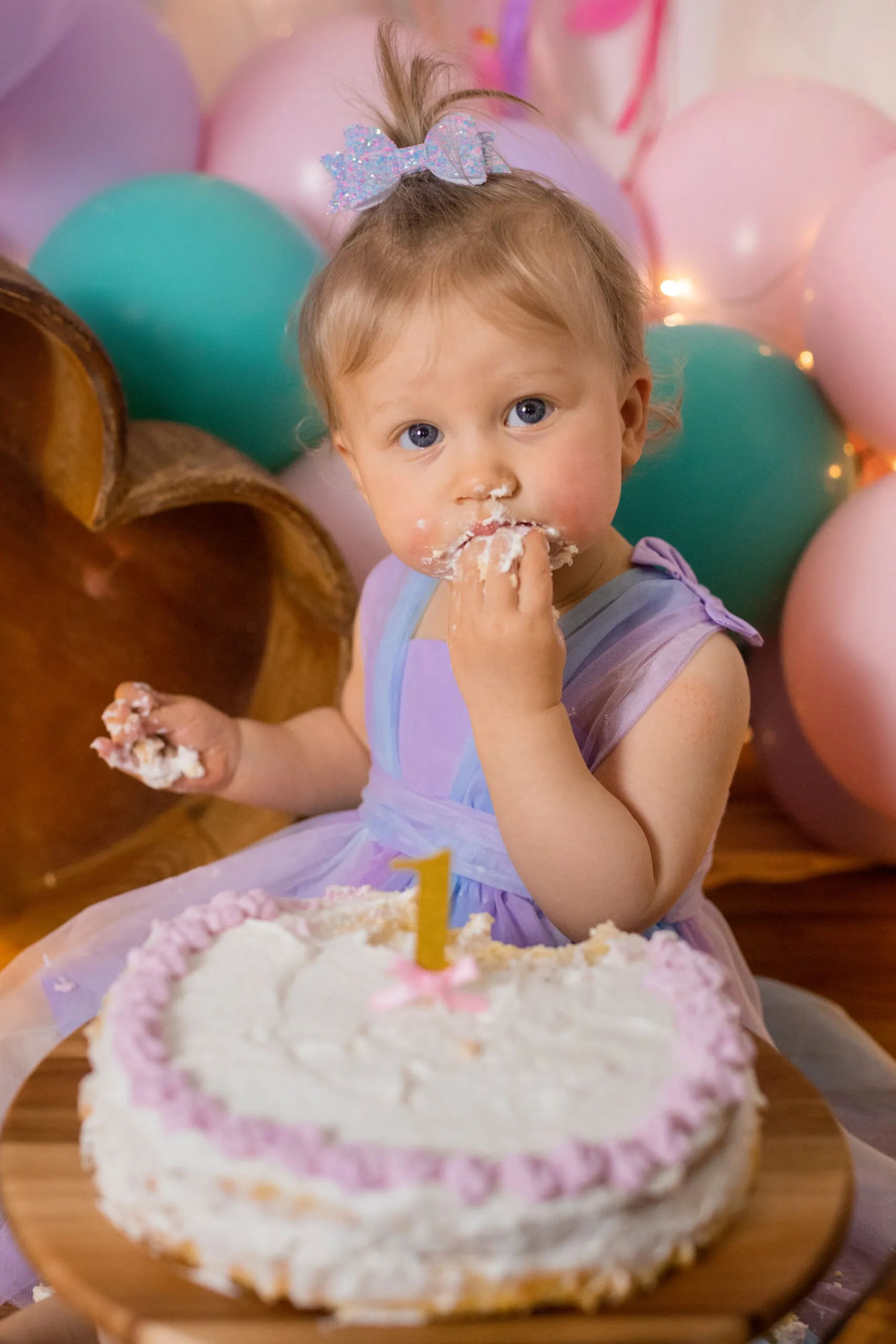 Servizio fotografico smash cake per il primo compleanno a Roma, Arianna De Rossi
