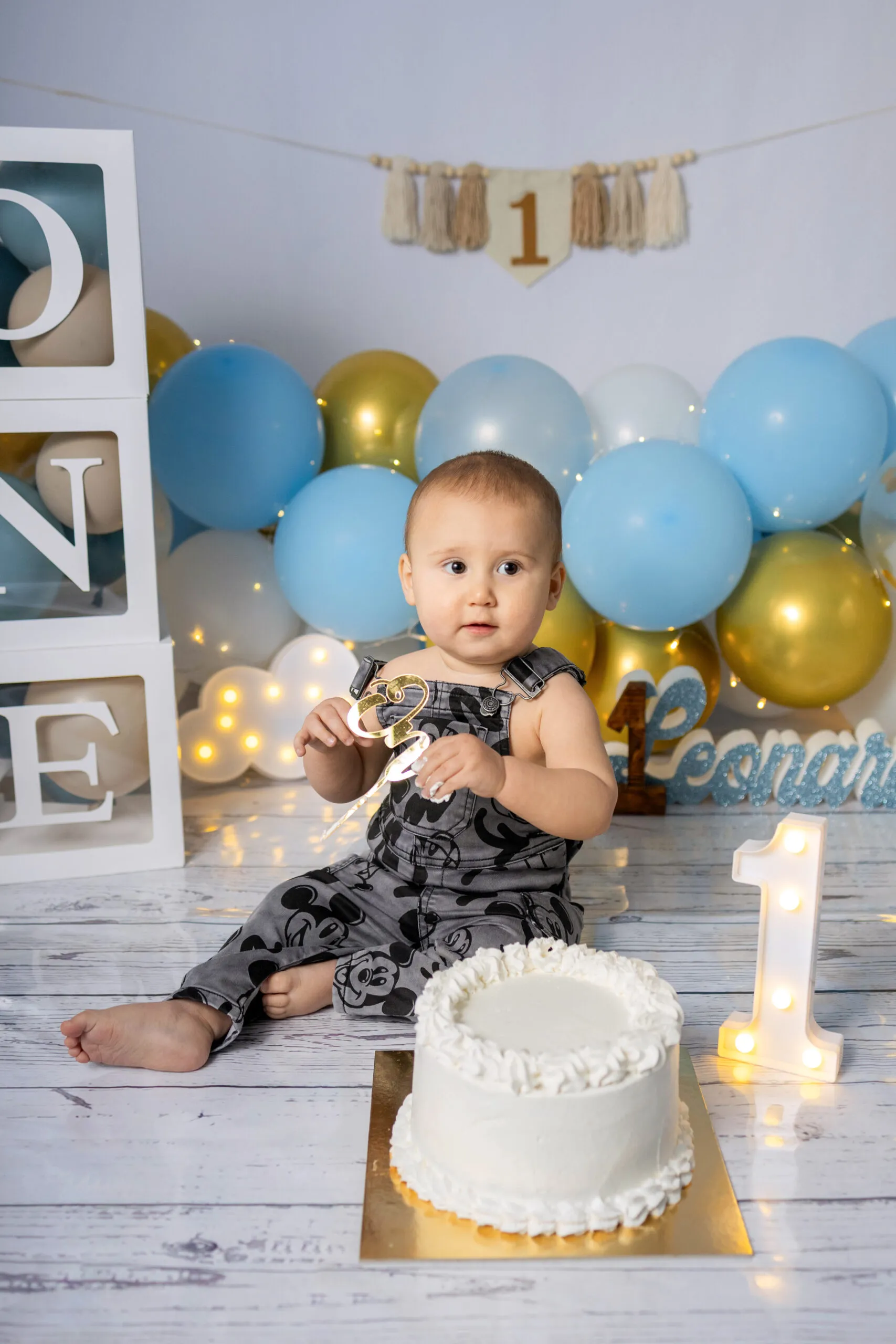 Servizio fotografico smash cake per il primo compleanno a Roma, Arianna De Rossi