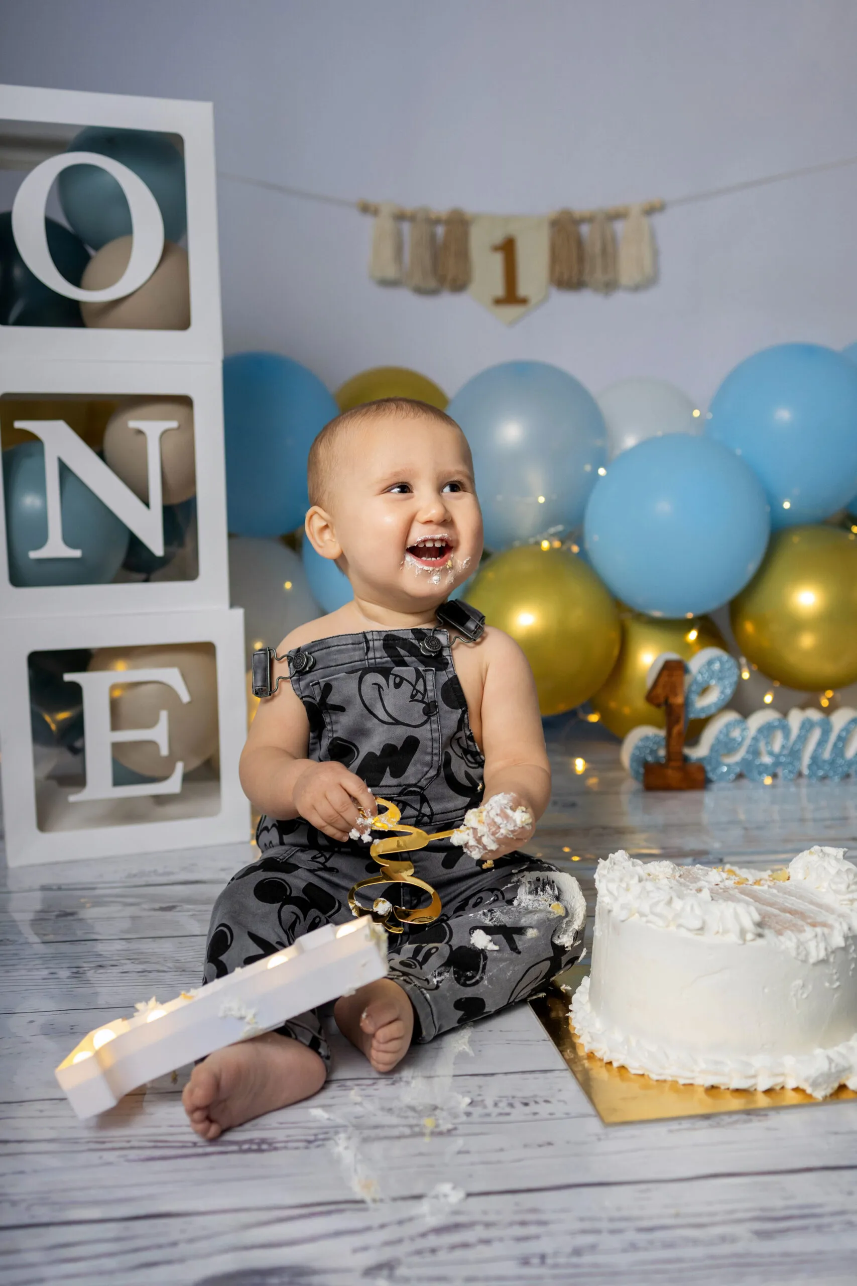 Servizio fotografico smash cake per il primo compleanno a Roma, Arianna De Rossi