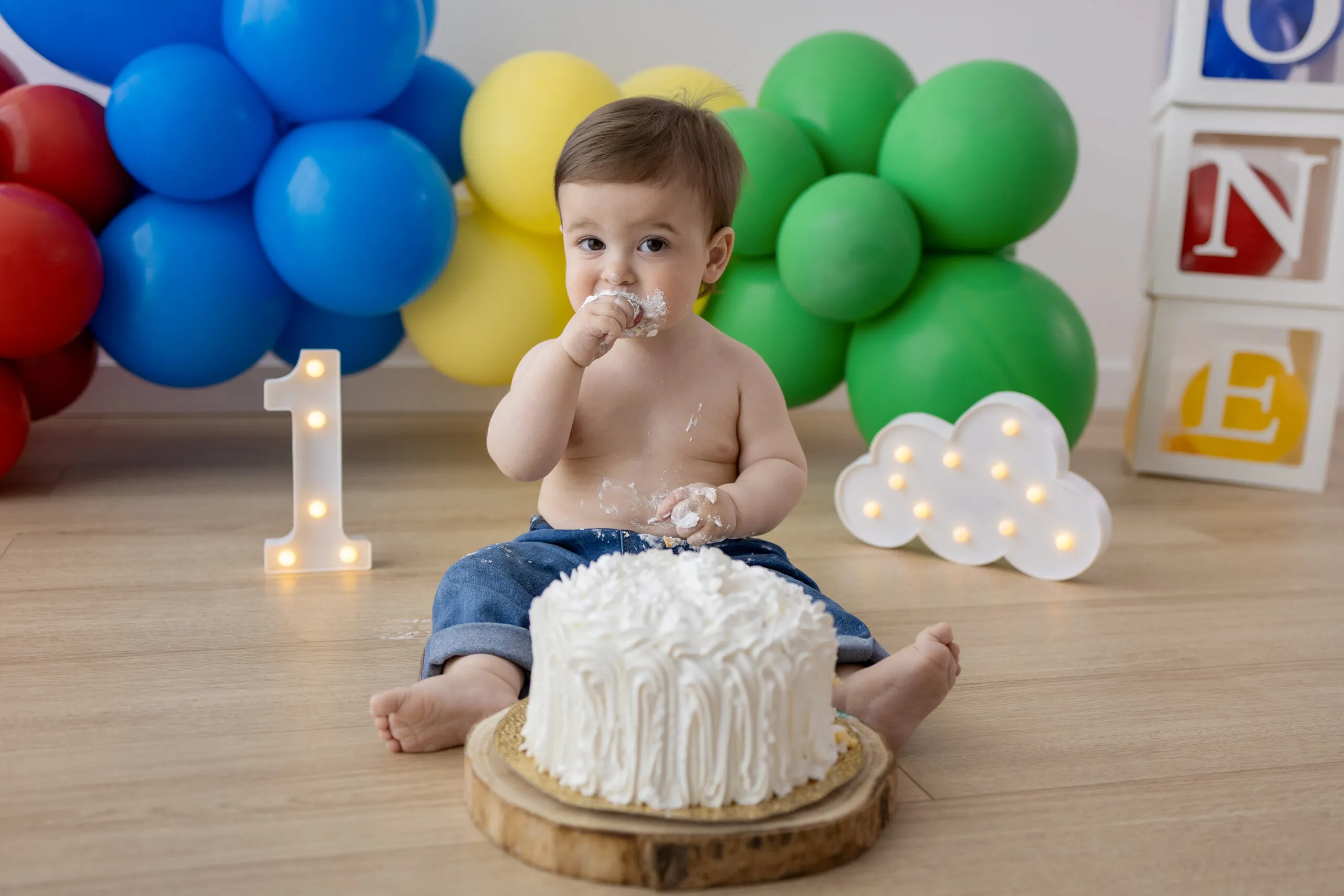 Servizio fotografico smash cake per il primo compleanno a Roma, Arianna De Rossi