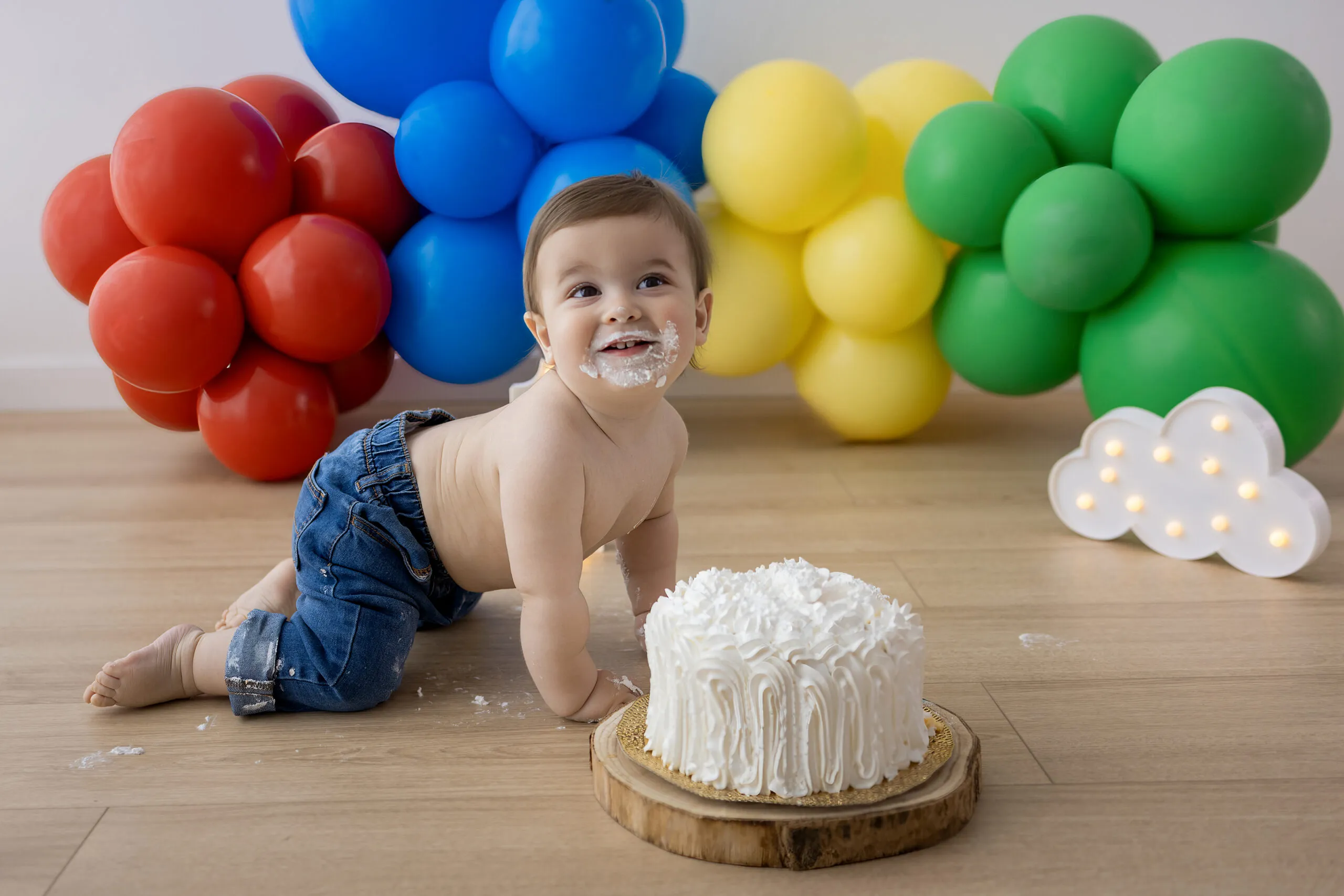 Servizio fotografico smash cake per il primo compleanno a Roma, Arianna De Rossi